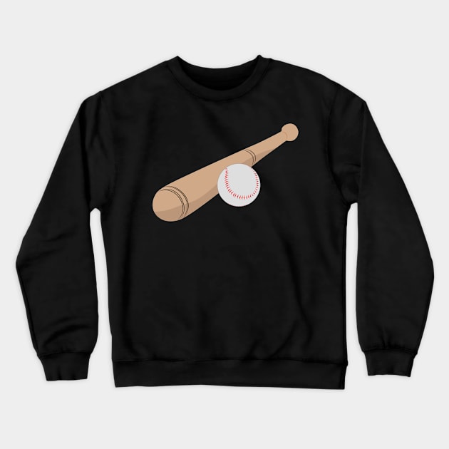 Baseball Bat Ball Clipart Stickers Crewneck Sweatshirt by VectorPB